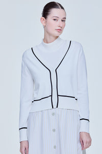 Contrast Edge Cardigan