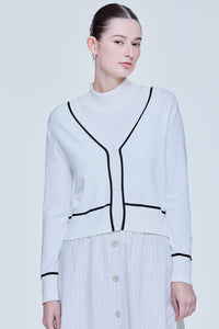 Contrast Edge Cardigan