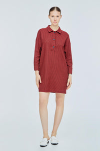 Pattern Dropped Shoulder Dress