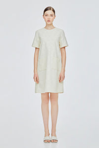 Patch Pockets Lace Dress