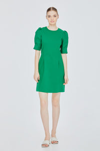 Puffed Sleeves Dress