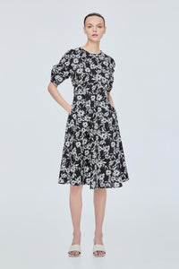Puff Sleeve Floral Mini Dress