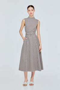 Sleeveless Mock Neck Midaxi Dress