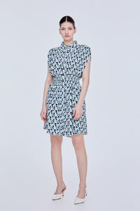 Printed Sleeveless Mini Dress