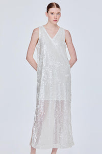 Sequin Embellished Sleeveless Dress