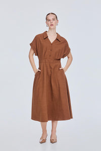 Button-Front Shirt Dress