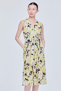 Tiered Floral Button Up Dress