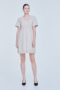 Relaxed Lace Trim Dress