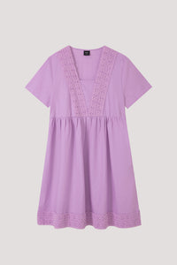 Relaxed Lace Trim Dress