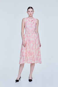 Floral Cowl Neck Dress