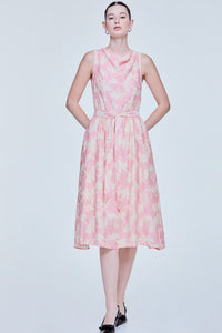 Floral Cowl Neck Dress
