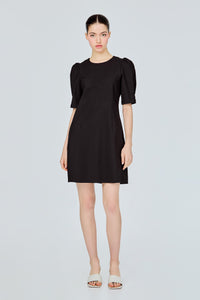 Puffed Sleeves Dress