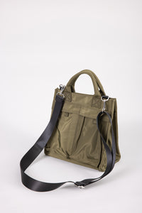 Utility Pocket Tote Bag - Army Green