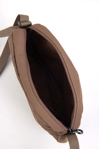 Nylon Mini Crossbody Bag - Brown
