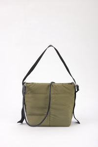 Padded Bucket Shoulder Bag - Army Green