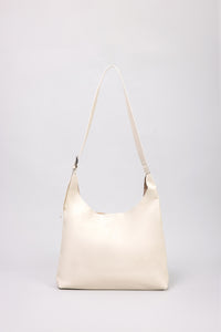 Slouchy Shoulder Bag with Pouch - Cream
