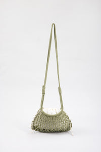 Crochet Net Shoulder Bag - Green