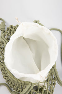 Crochet Net Shoulder Bag - Green