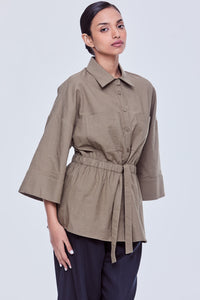 Drawstring Relaxed Shirt