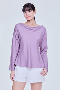 Cowl Neck Long Sleeve Blouse