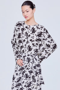 Relaxed Printed Long Sleeve Blouse