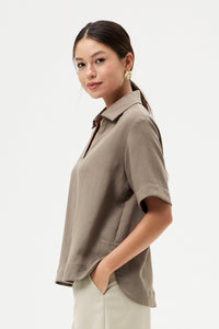 Relaxed Open Collared Shirt