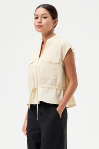 Collared Cargo Vest Top
