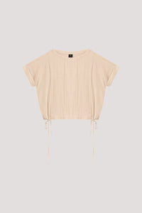 Paneled Drawstring Blouse