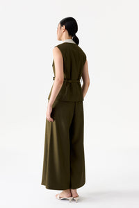 Belted Woven Vest Top