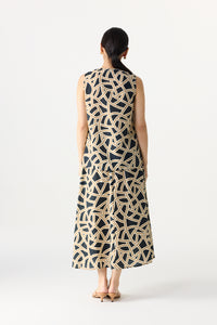 Printed V-Neck Sleeveless Top