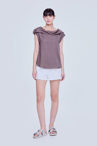 Draped Collar Blouse