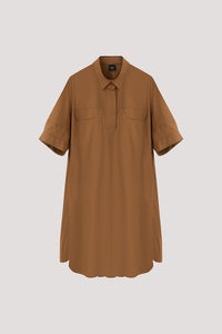 Half Placket Pocketed Dress