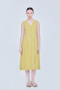 Pleated Sleeveless Dress