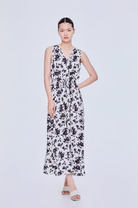 Floral Sleeveless Midaxi Dress