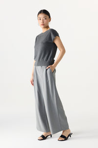 Ribbed Trim Knit Top