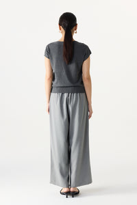 Ribbed Trim Knit Top