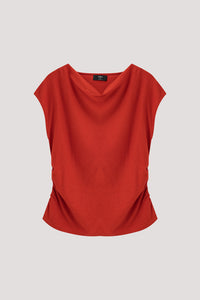 Asymmetrical Ruched Knit Top