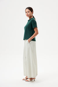 Stuffed Neckline Magyar Knit Top