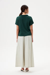 Stuffed Neckline Magyar Knit Top