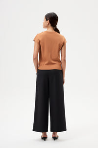 Buttons Piping Magyar Knit Top