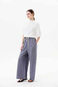 High Ribbed Neck Knit Top
