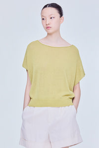Semi-Sheer Cocoon Knit Top