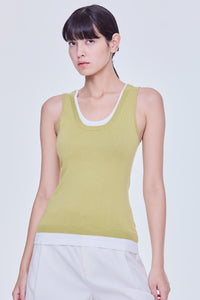 Scoop Neck Sleeveless Knit Top