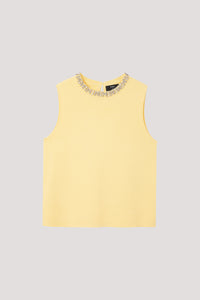 Embellished Sleeveless Knit Top