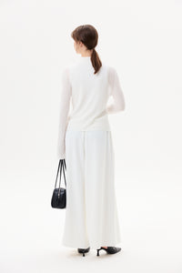 Self-Tie Cord Pleated Pants