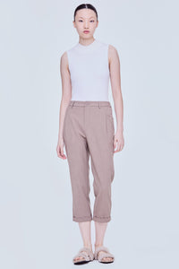 Folded Cuffs Tapered Pants