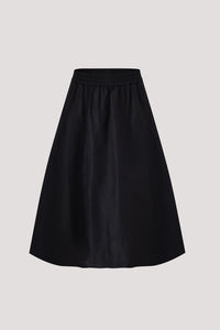 Elasticated Flared Midi Skirt