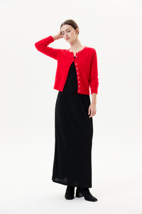 Lurex Straight Jersey Skirt