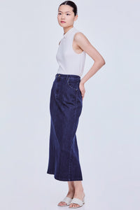 Midi Straight Denim Skirt