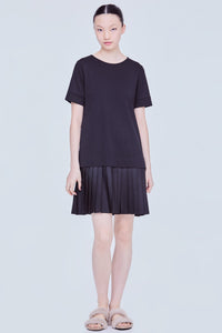 Pleated T-shirt Dress